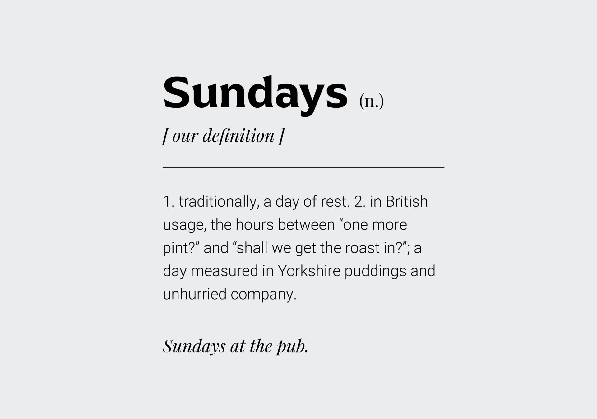Definition of "Sundays"