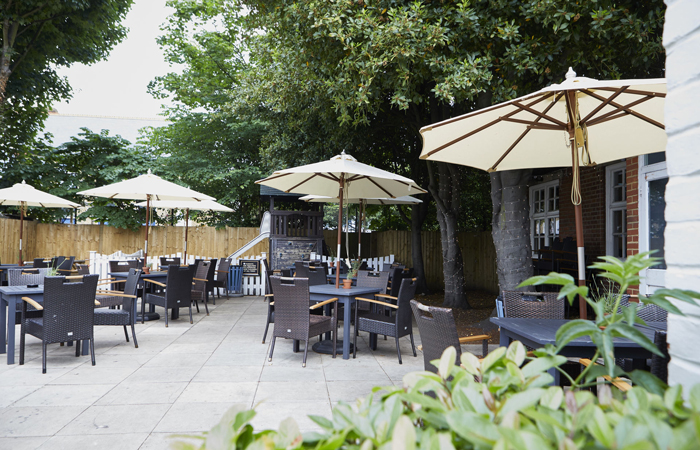 The Turk's Head beer garden in Twickenham