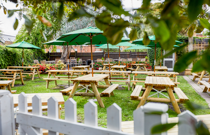 The Rose and Crown beer garden Ealing