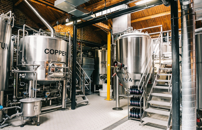 Picture of inside a microbrewery used for making beer