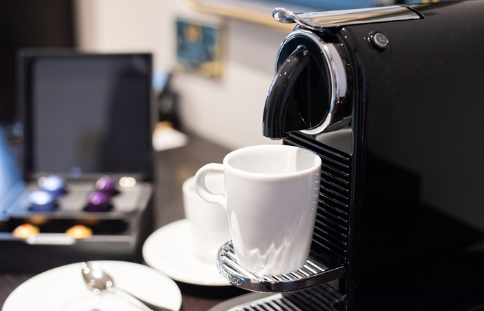 Tea and coffee at The Blackbird Hotel and bed and breakfast Earl's Court, London.