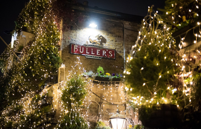 Christmas light switch on at the Churchill Arms, Kensington, 2019