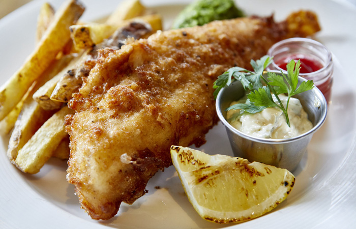 Best Fish and Chips in London from The Antelope pub
