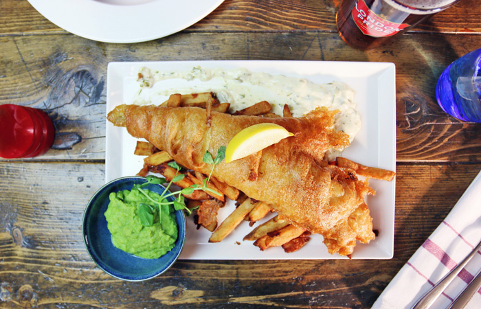 Best Fish and Chips in London from The Hereford Arms