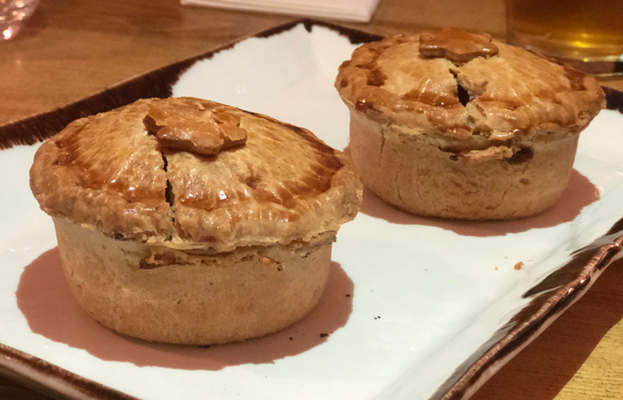 Cauliflower pie Fuller's ale and pie