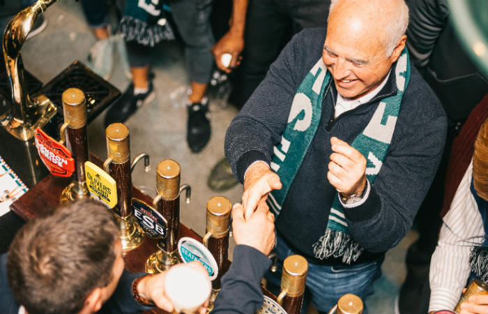 nfl ball signing at london fullers pub