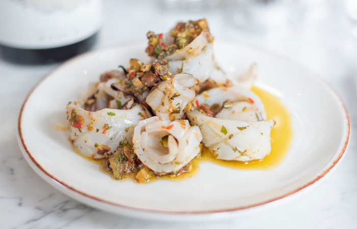 Calamari dish from The Old Bank bar and restaurant on Northcote Road in Battersea