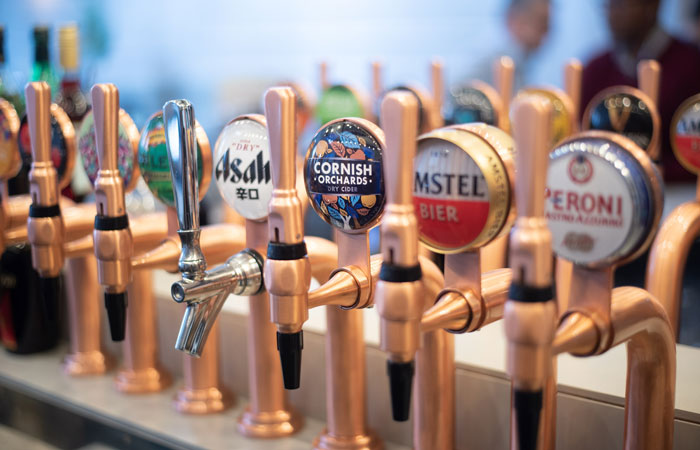 Draught beer at The Old Bank bar and restaurant on Northcote Road in Battersea