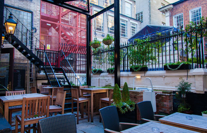 Courtyard area at The Old Joint Stock Birmingham