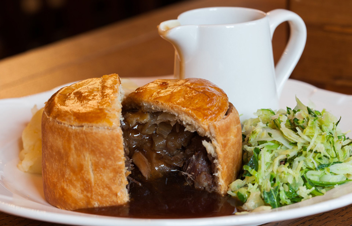 Pie and mash from Butcher's Hook and Cleaver pub