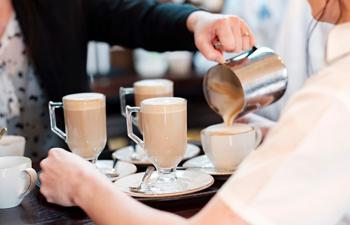 Coffee from The Bear of Burton pub with rooms in Dorset, Christchurch.