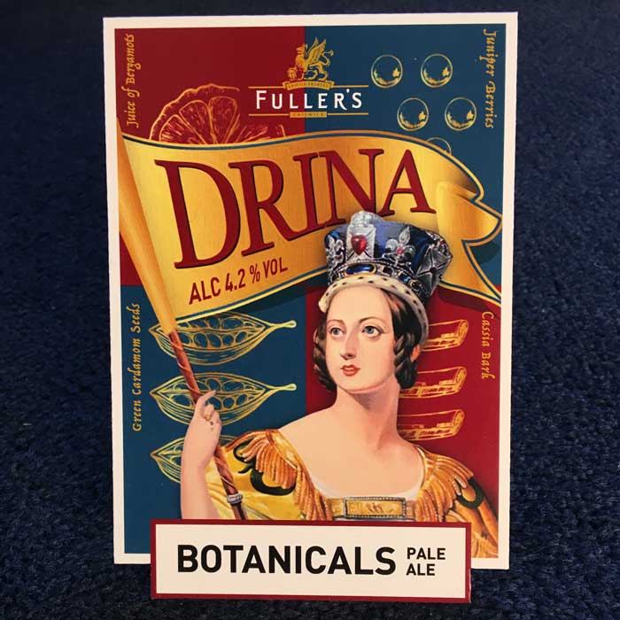 The Victoria gin-inspired beer pump clip design