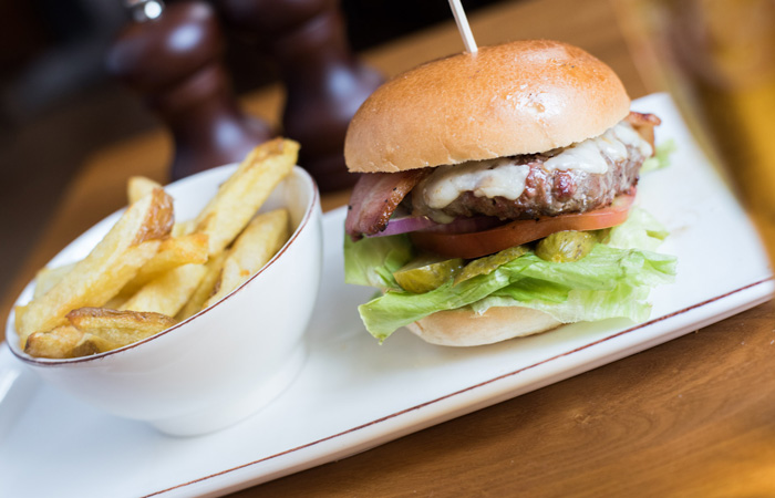 Burgers from The Wheatsheaf pub Ealing