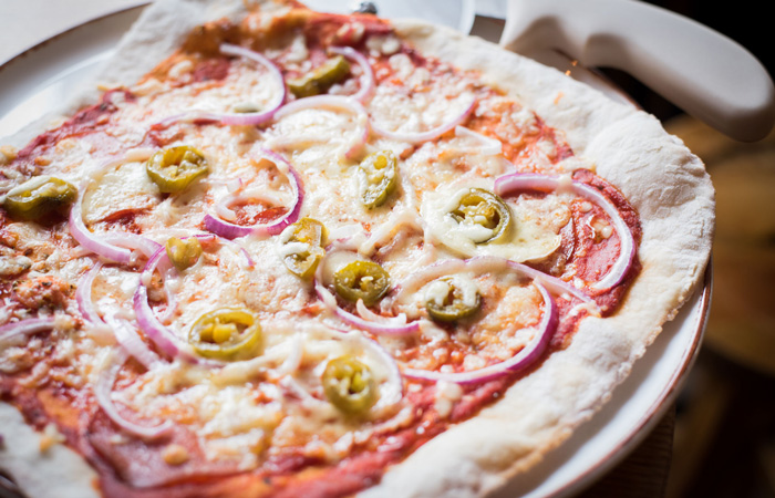 Pizza from The Wheatsheaf pub Ealing