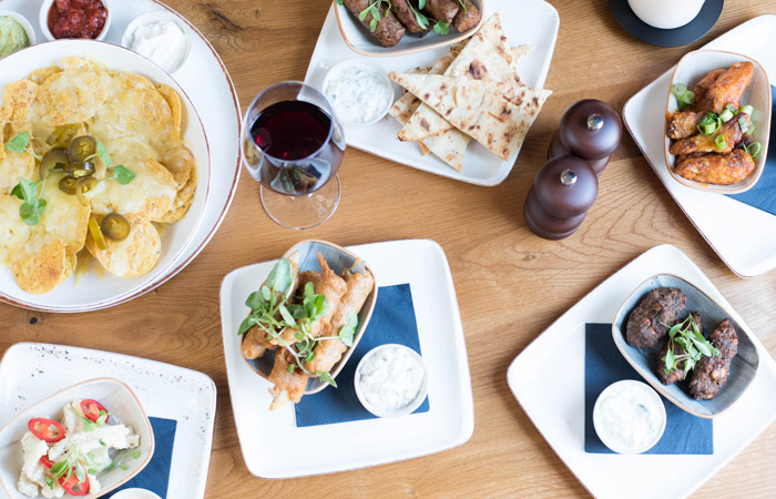 Sharing plates at The Wheatsheaf pub Ealing
